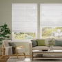 Colorized Lumiere Unlined Laurel White Roman Blind 7425