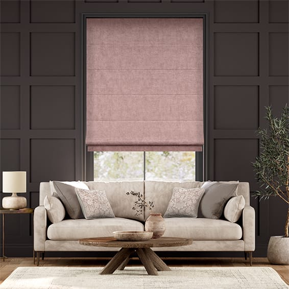 Colorized Alva Dusky Rose Roman Blind 7454
