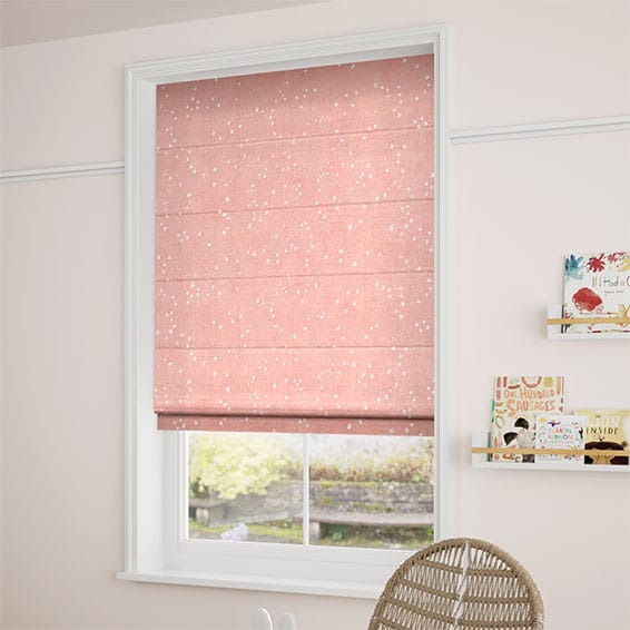 ColorizedZoom Star Gazing Pink  Roman Blind 7469