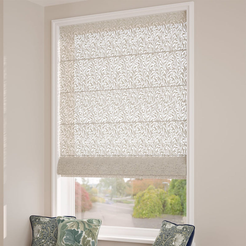ColorizedZoom William Morris Willow Bough Voile Linen Roman Blind 7534