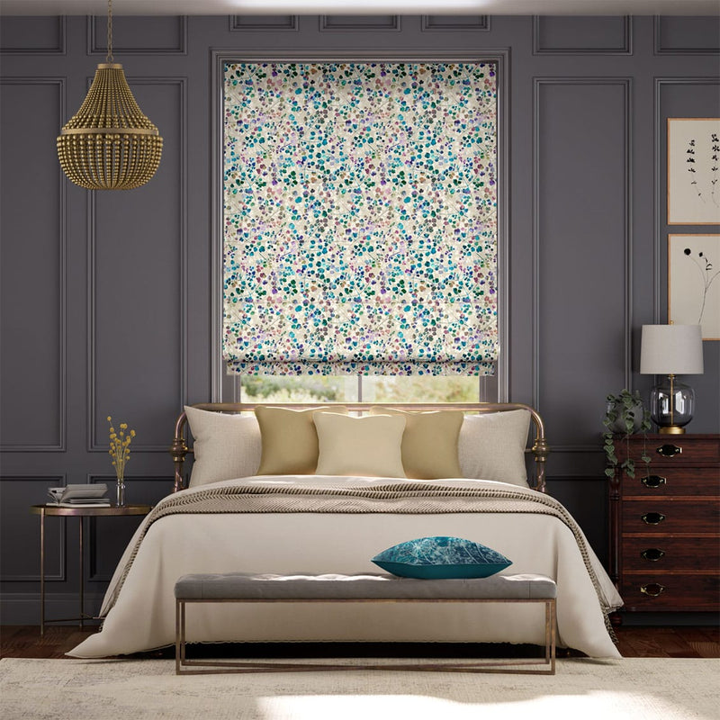 Colorized Rue Watercolour Opal Roman Blind 7536