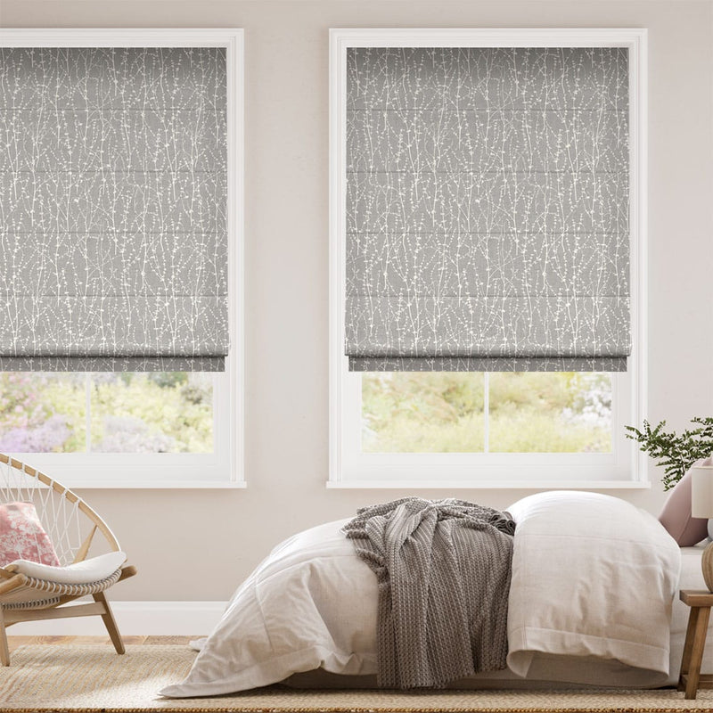 Colorized Dockleaf Dove Grey Roman Blind 7539