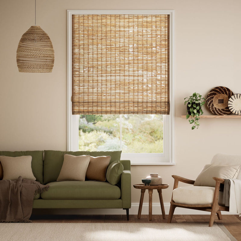 Colorized Leticia Cedar & Demerara Roman Blind 7568