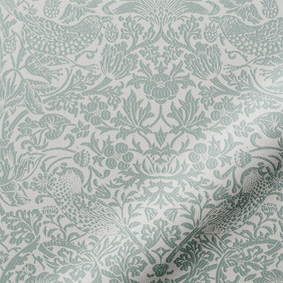 ColorizedPLA William Morris Strawberry Thief Jacquard Opal  Roman Blind 7614