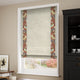 ColorizedZoom William Morris Strawberry Thief Harissa Red & Paleo Linen Vintage Cream Roman Blind 7642