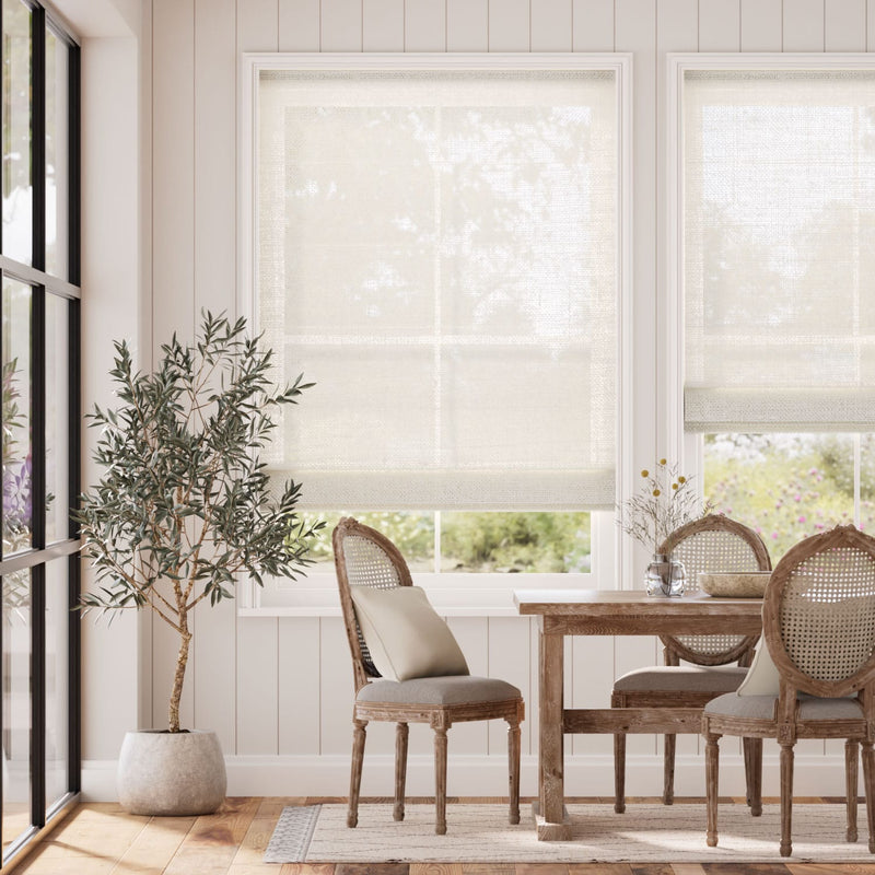 Colorized Lumiere Unlined Ariel Classic Cream Roman Blind 7673