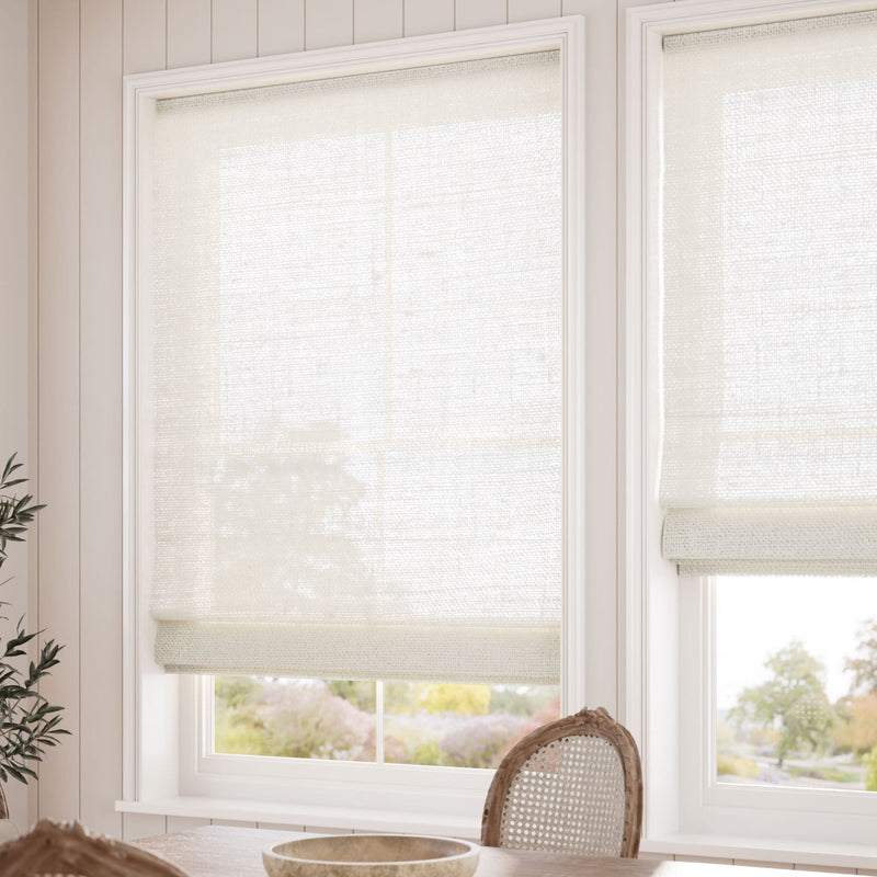 ColorizedZoom Lumiere Unlined Ariel Classic Cream Roman Blind 7673