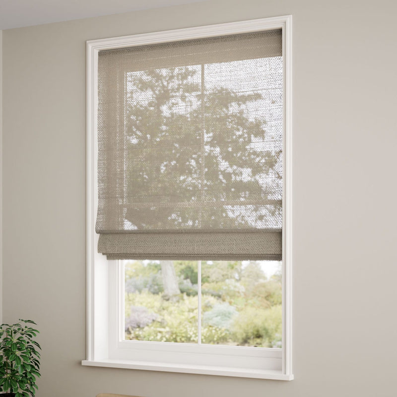 ColorizedZoom Lumiere Unlined Ariel York Stone Roman Blind 7679