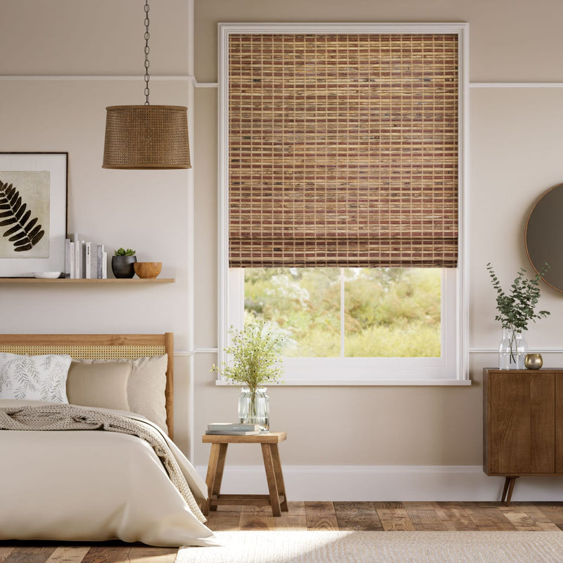 Colorized Electric Loreto Chestnut Roman Blind 7747
