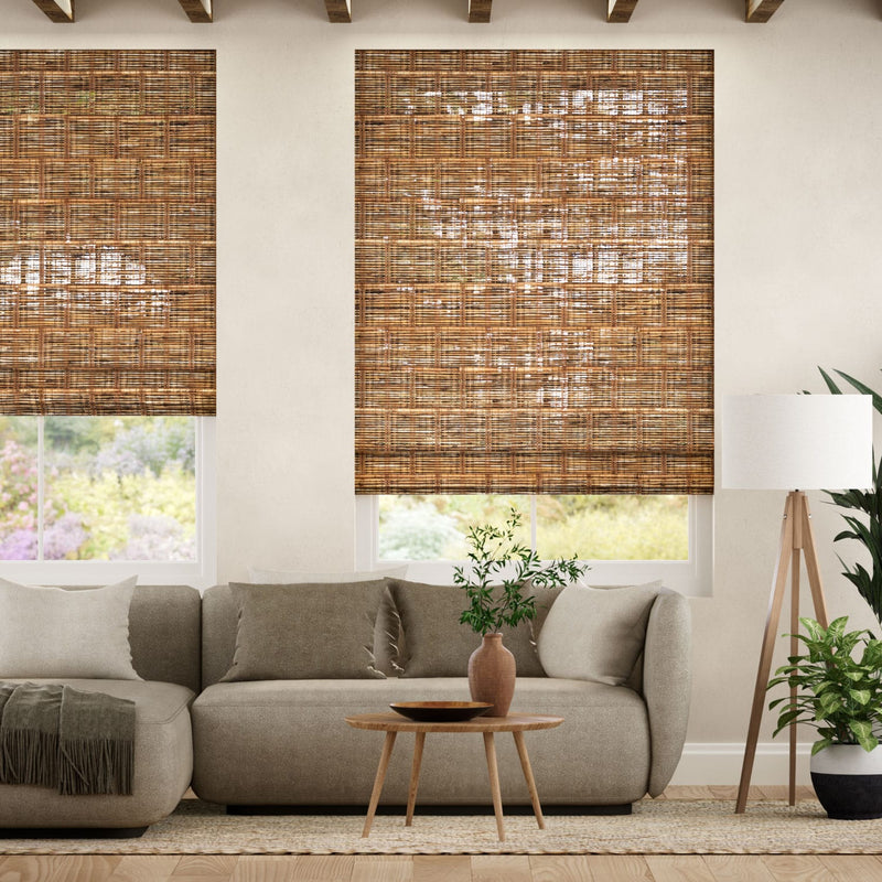 Colorized Electric Gabor Chestnut Roman Blind 7751