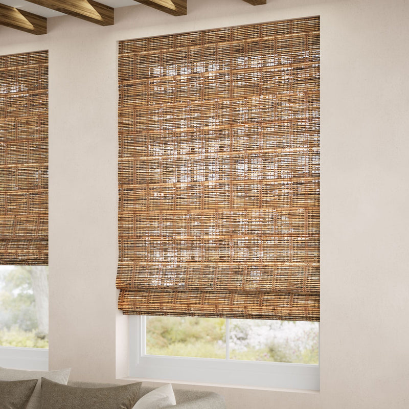 ColorizedZoom Electric Gabor Chestnut Roman Blind 7751