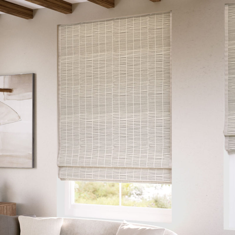 ColorizedZoom Electric Tulum Blackout Birch & Pumice Roman Blind 7756