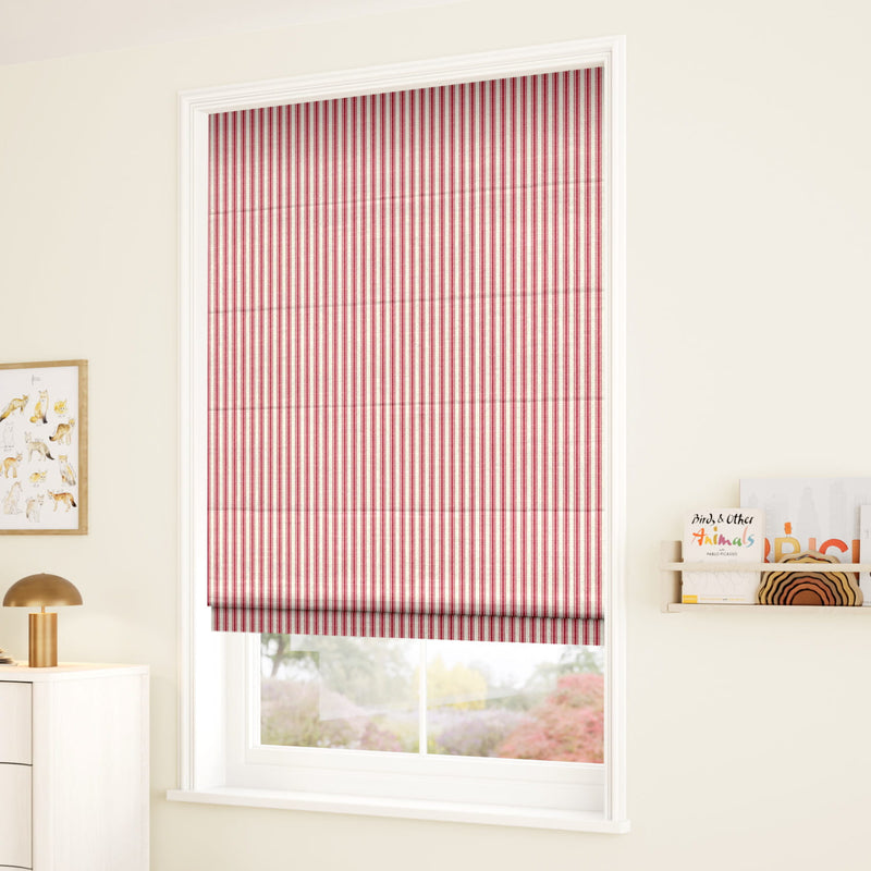 ColorizedZoom Chester Stripe Berry Roman Blind 7760