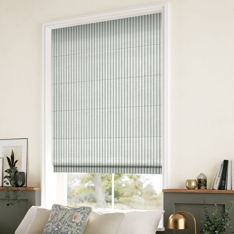 ColorizedZoom Chester Stripe Light Grey Roman Blind 7762