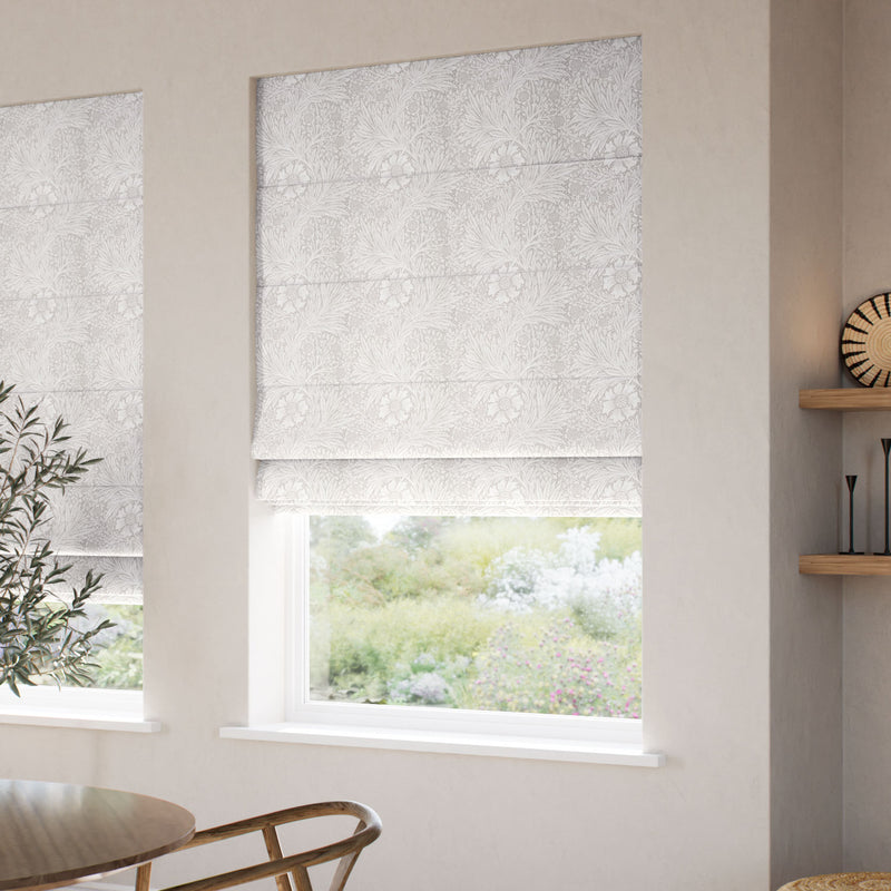 ColorizedZoom William Morris Marigold Jacquard Oyster Roman Blind 7817