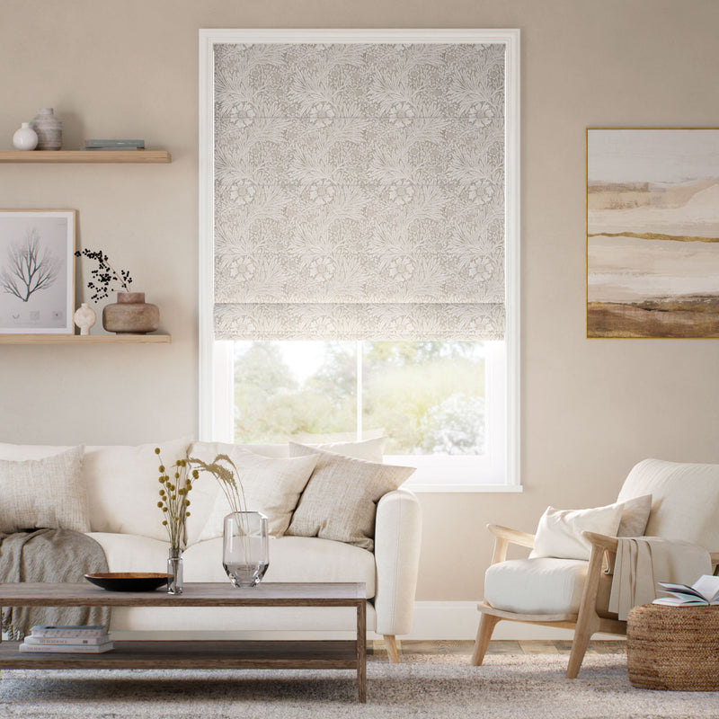 Colorized William Morris Marigold Jacquard Linen Roman Blind 7816