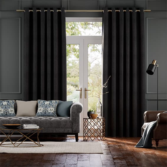 Colorized Eternity Linen Charcoal Curtains 5454