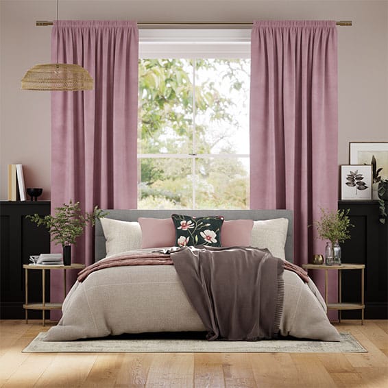 Colorized Velvet Dusky Rose  Curtains 5512
