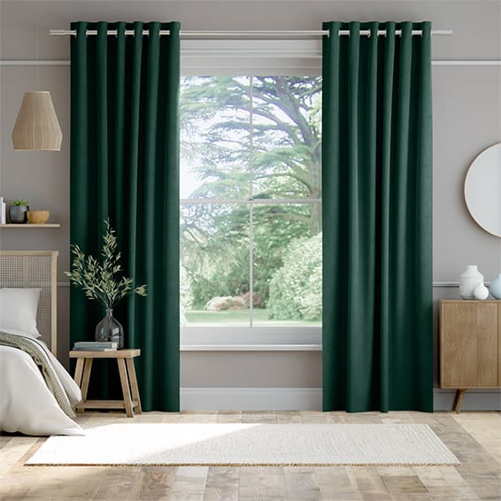 Colorized Velvet Forest Green  Curtains 5513
