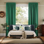Colorized Velvet Jade Green  Curtains 5514