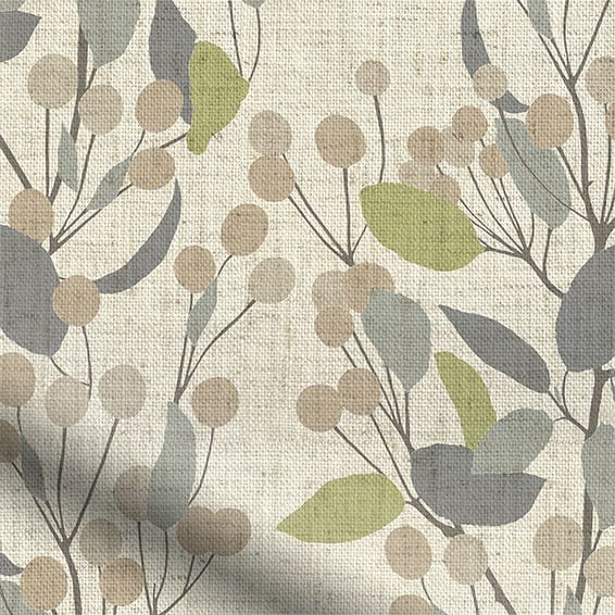 ColorizedPLA Bursting Berries Vintage Linen Oatmeal Curtains 5521
