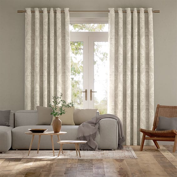Colorized Chantilly Natural Curtains 5555