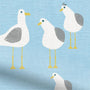 ColorizedPLA Seagulls Blue Haze Curtains 5586