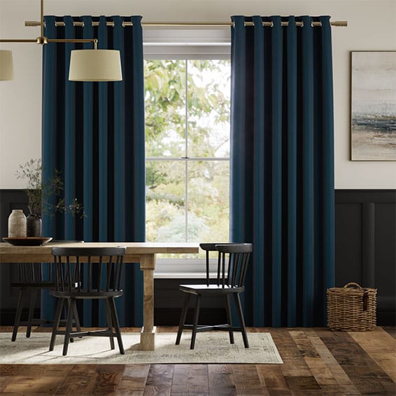 Colorized Canterbury Velvet Storm Blue Curtains 5594