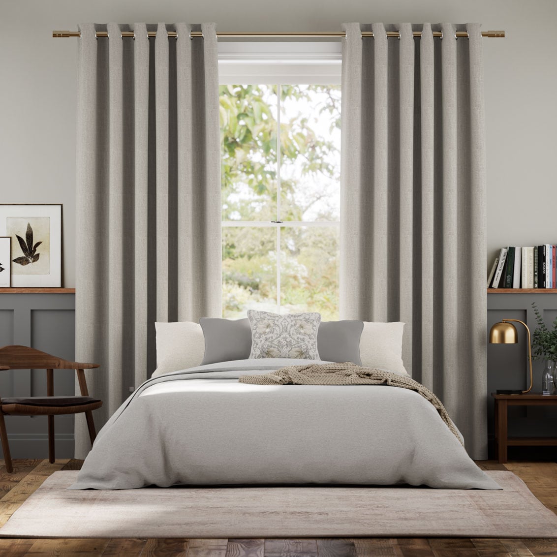 Colorized Cavendish Grey Wash Curtains 5632