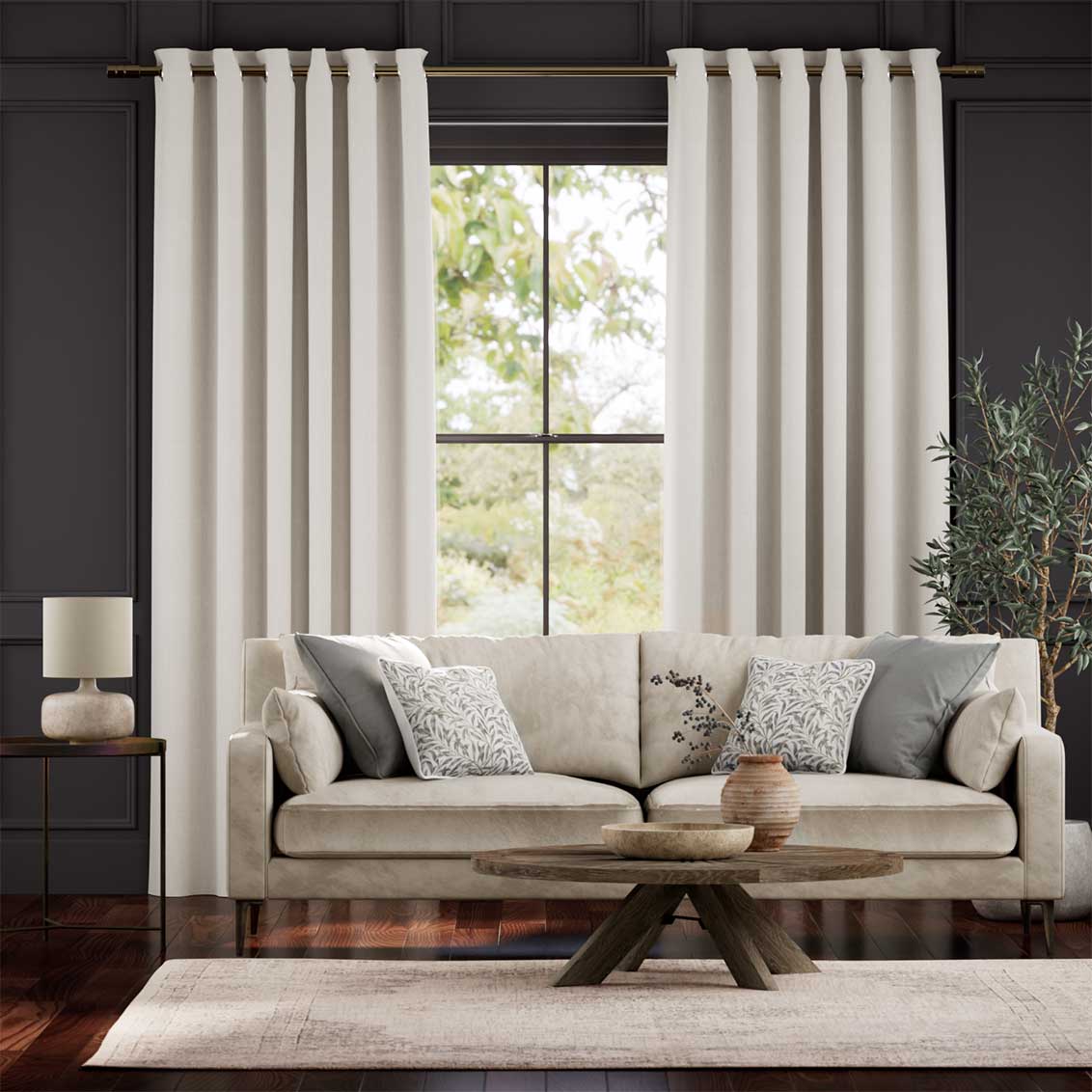 Colorized Cavendish Pebble  Curtains 5640