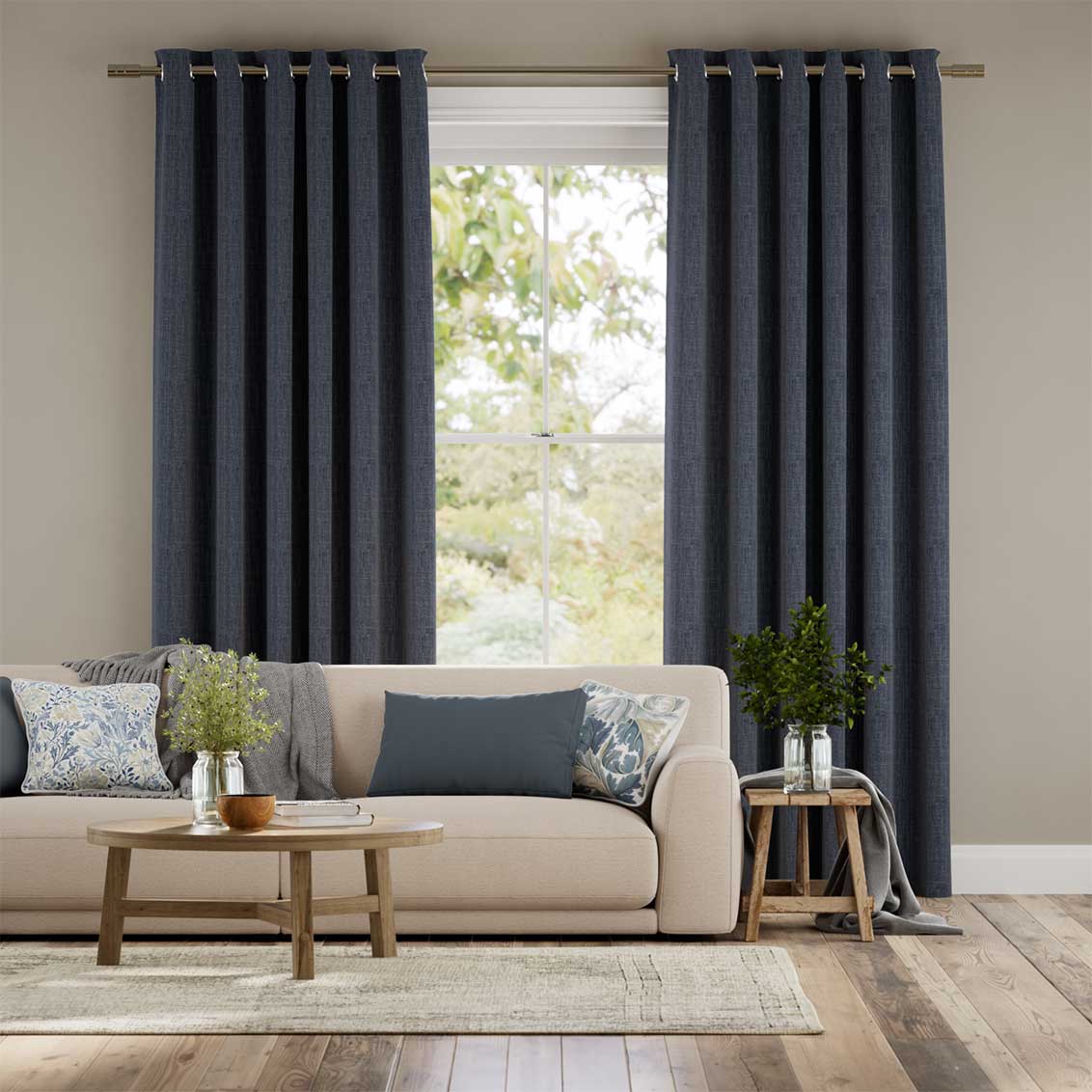 Colorized Cavendish Navy Curtains 5637