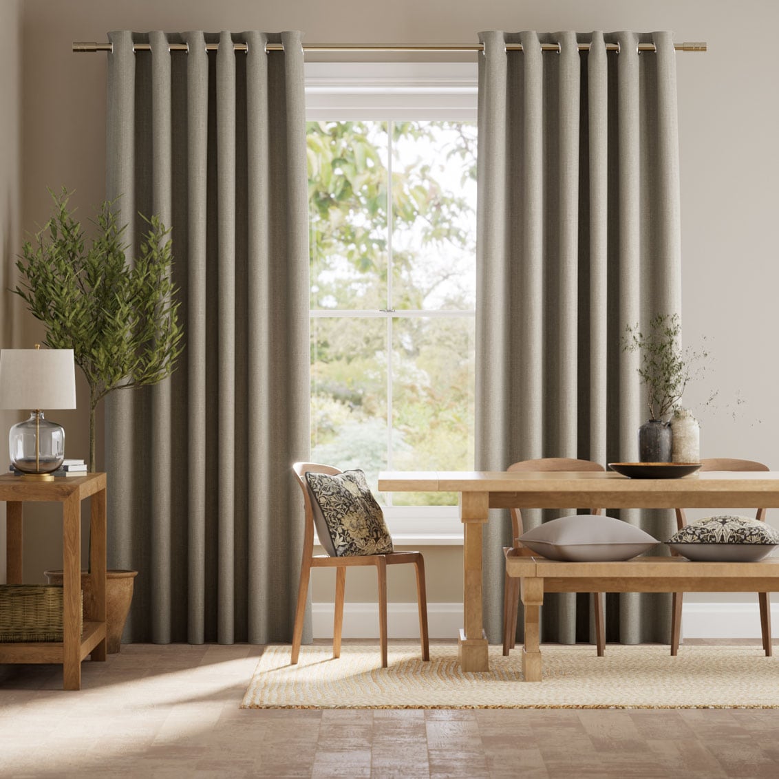 Colorized Cavendish Mid Grey Curtains 5635