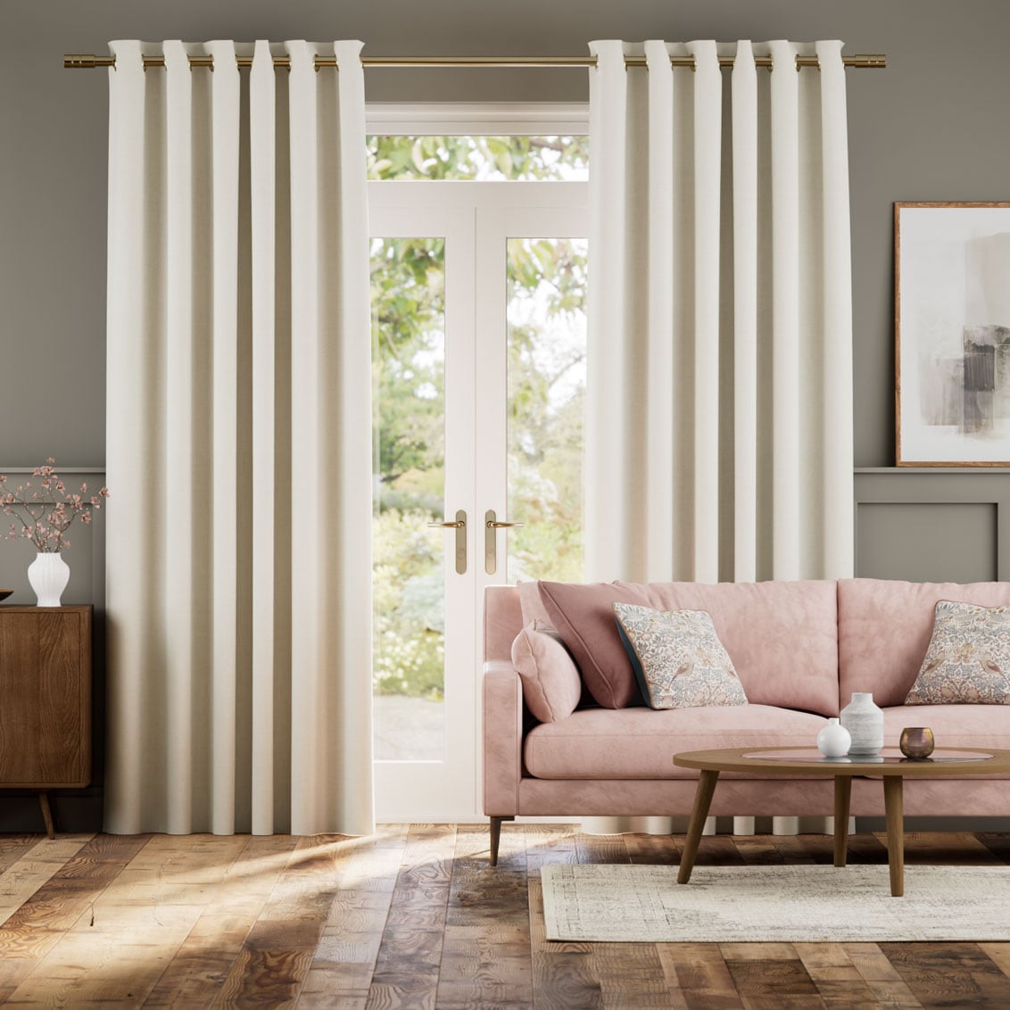Colorized Cavendish Cream Curtains 5627