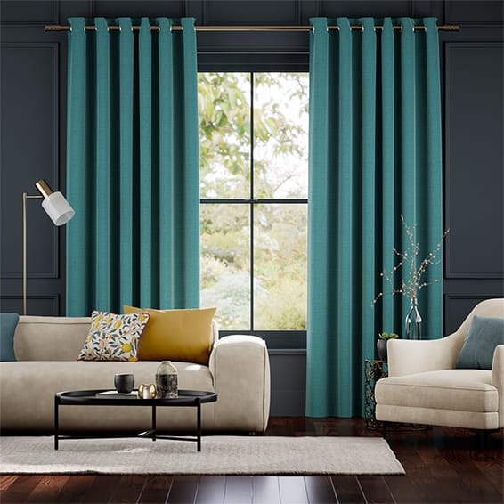 Colorized Harrow Caribbean Blue Curtains 5647