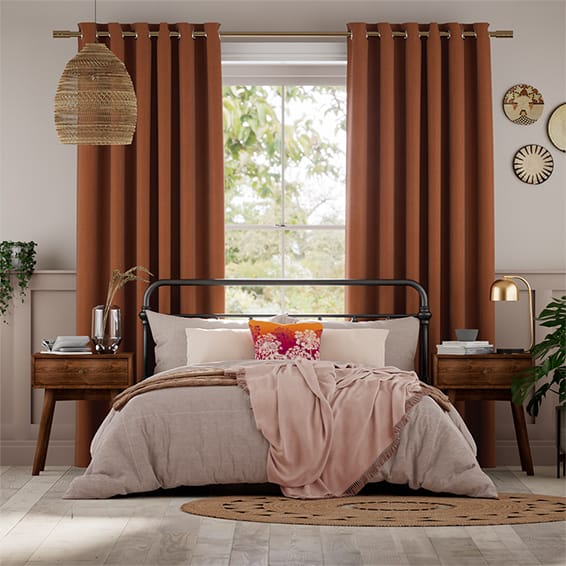 Colorized Harrow Cinnamon  Curtains 5649