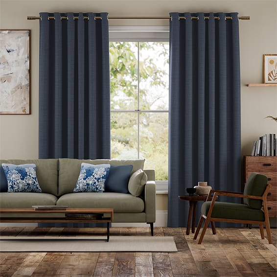 Colorized Harrow Navy Curtains 5658