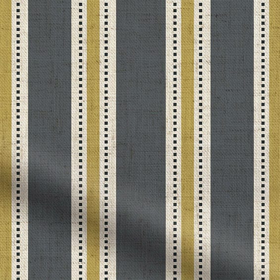 ColorizedPLA Twill Stripe Linen Gold Shadow Curtains 5706
