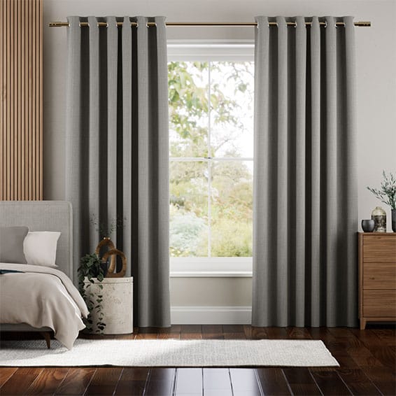 Colorized Paleo Linen Elephant Grey Curtains 5716