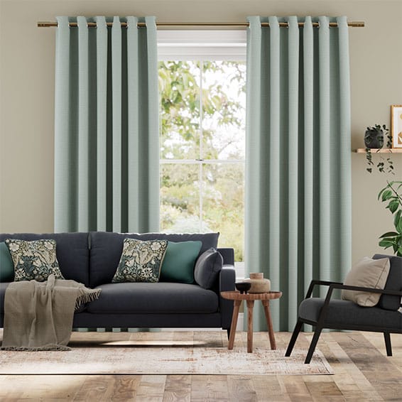 Colorized Paleo Linen Teal Wash  Curtains 5729