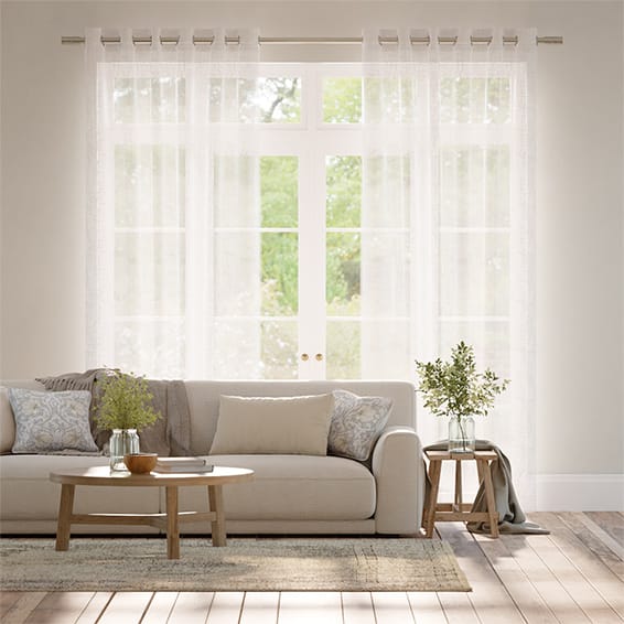 Colorized Ionian Voile Cloud White Curtains 5737