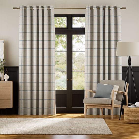 Colorized Washington Still Blue Curtains 5764