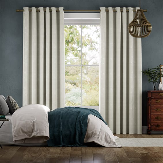Colorized Dupioni Faux Silk Starlight Grey Curtains 5772