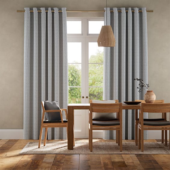 Colorized Devon Stripe Maritime Blue Curtains 5783
