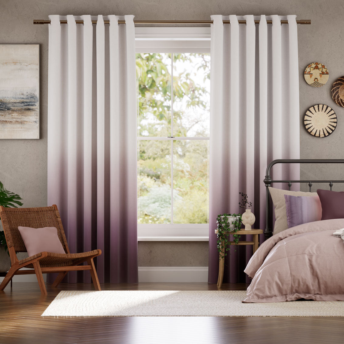 Colorized Ombre Heather  Curtains 5798