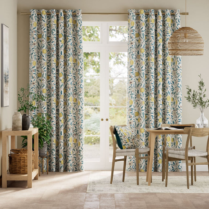 Colorized William Morris Fruit Citrus Curtains 5817