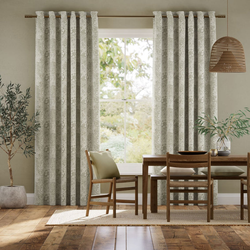 Colorized William Morris Marigold Hemp Curtains 5818