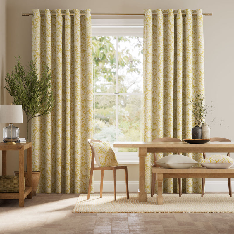Colorized William Morris Sunflower Honey Curtains 5829