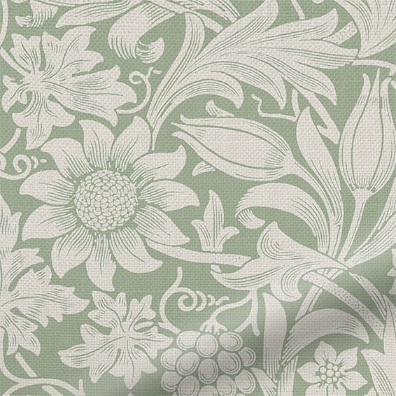 ColorizedPLA William Morris Sunflower Soft Green Curtains 5830