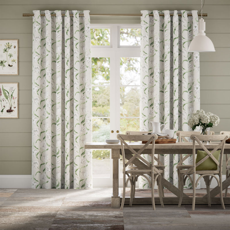 Colorized Dancing Tulip Fields Cream Curtains 5838