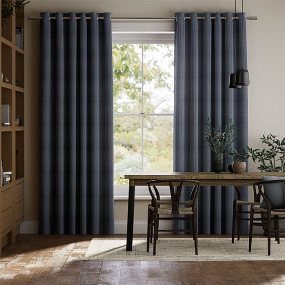 Colorized Leyton Deep Navy Curtains 5878